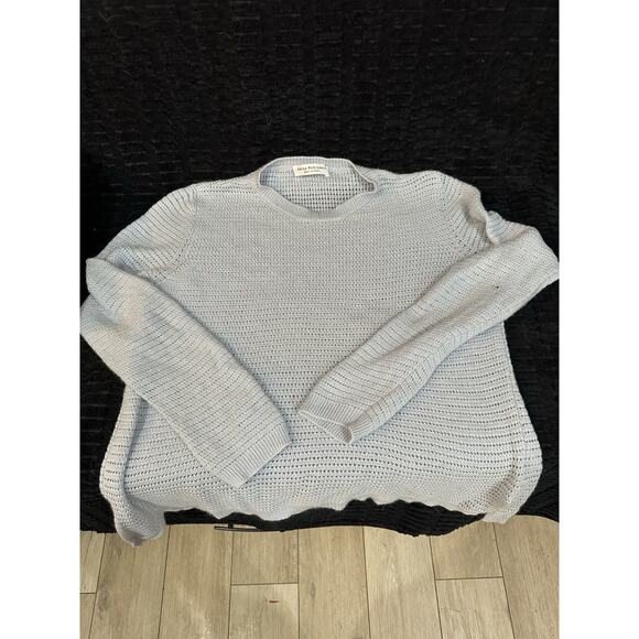 Amina Rubinacci News Sweater Blue Silver Threading Size 48/12 Cashmere Cotone - Picture 2 of 8